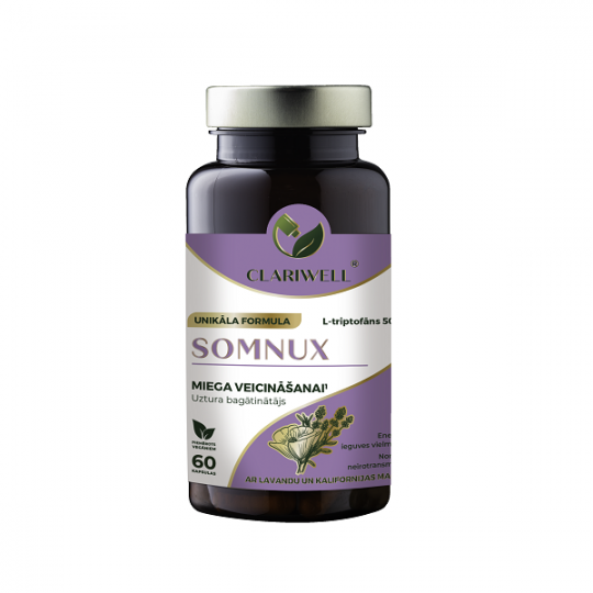 SOMNUX N60 (60 kapsulas) 46.4g, CLARIWELL